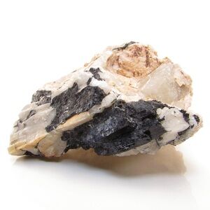 ⭐️Natural Rock with Black Stone and Crystal⭐️